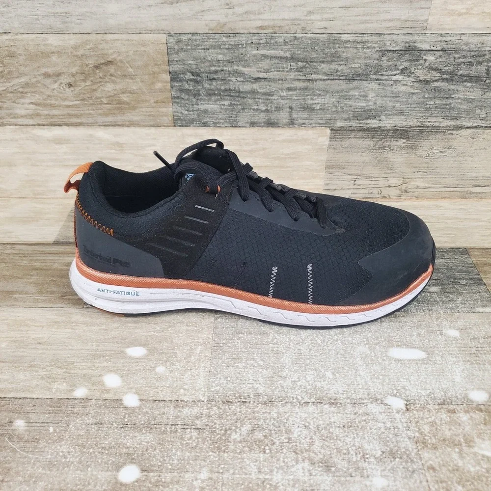 Timberland PRO Overdrive Womens Work Shoes Sz 9 Black Copper Safety Toe Sneakers
